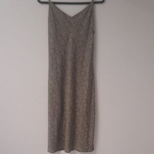 Allison Joy Black and White Midi Dress